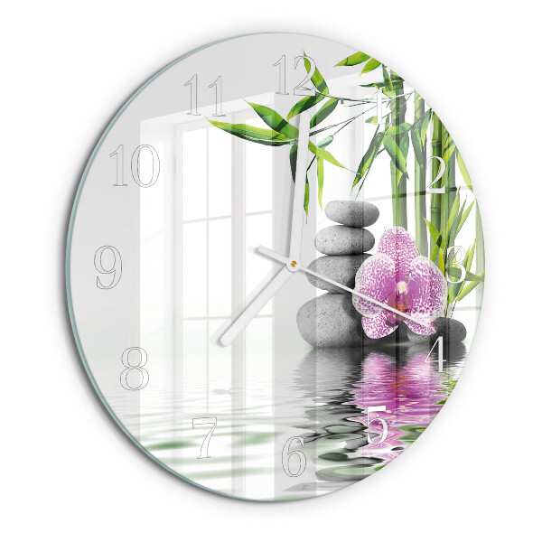 Horloge ronde Arbre à fleurs