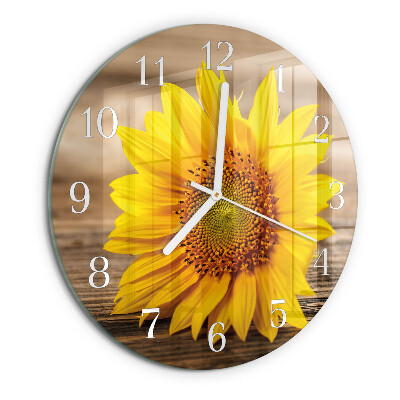 Horloge ronde Tournesol