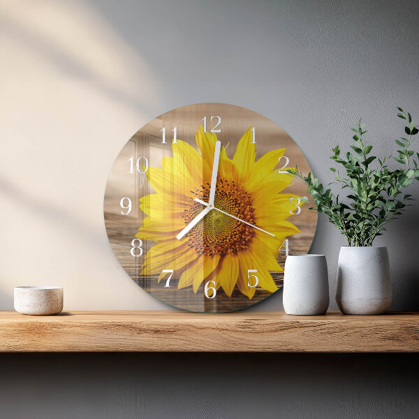 Horloge ronde Tournesol