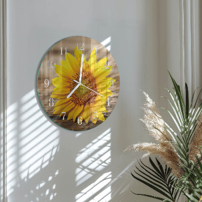 Horloge ronde Tournesol