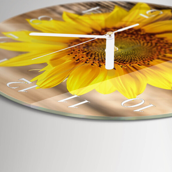 Horloge ronde Tournesol