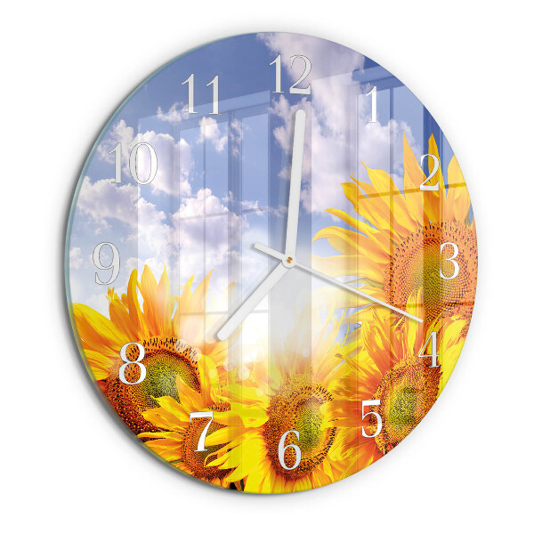 Horloge ronde Tournesols