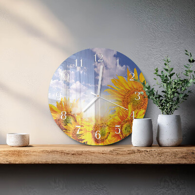 Horloge ronde Tournesols