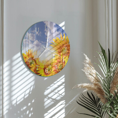 Horloge ronde Tournesols