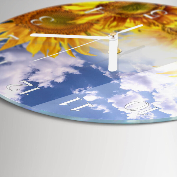 Horloge ronde Tournesols