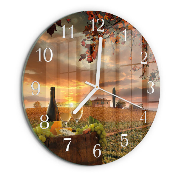 Horloge ronde Vin Nature