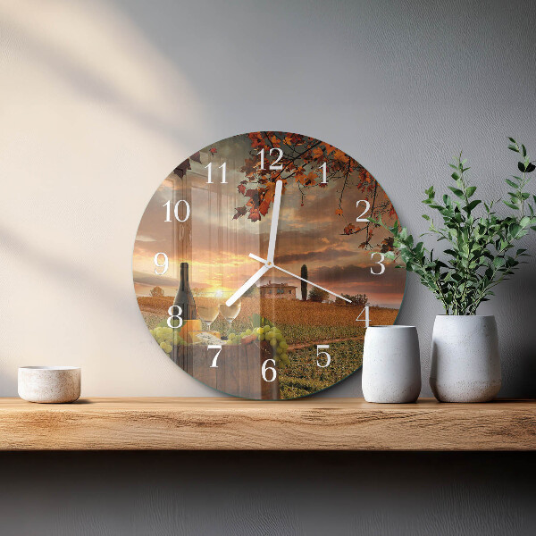 Horloge ronde Vin Nature