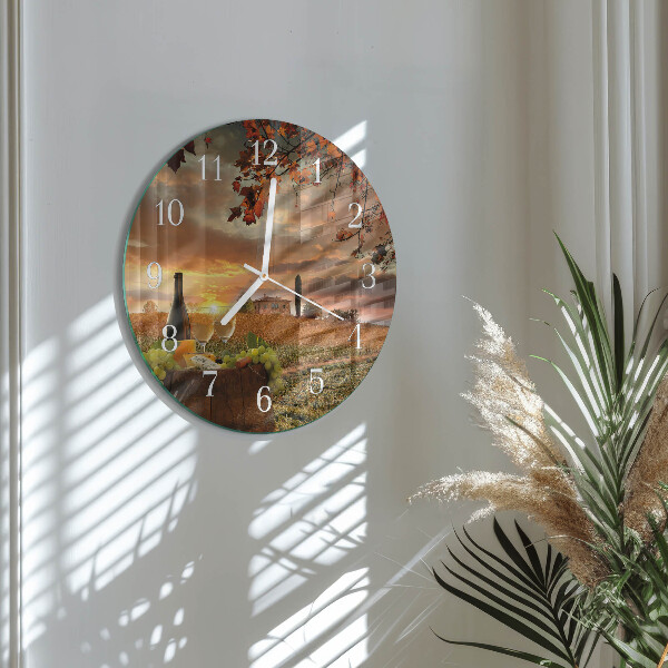 Horloge ronde Vin Nature