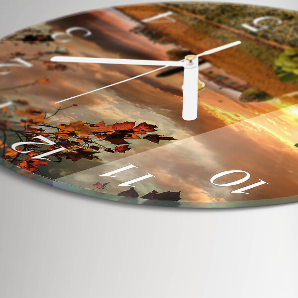 Horloge ronde Vin Nature