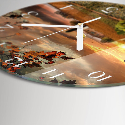 Horloge ronde Vin Nature