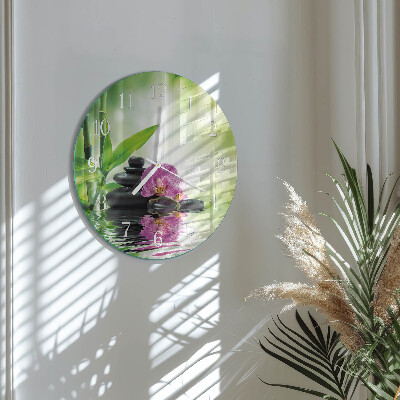 Horloge ronde Spa Orchid