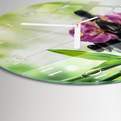 Horloge ronde Spa Orchid