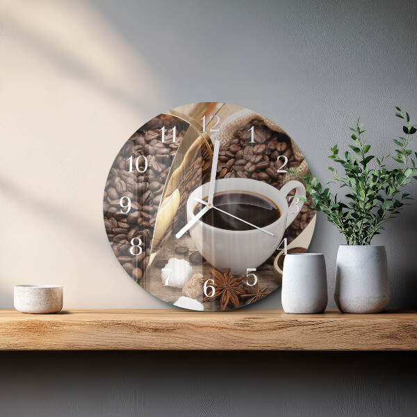 Horloge ronde Café