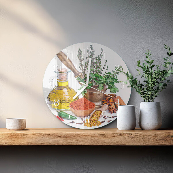 Horloge ronde Épices