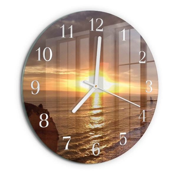 Horloge ronde Coucher de soleil