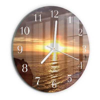 Horloge ronde Coucher de soleil