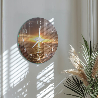 Horloge ronde Coucher de soleil