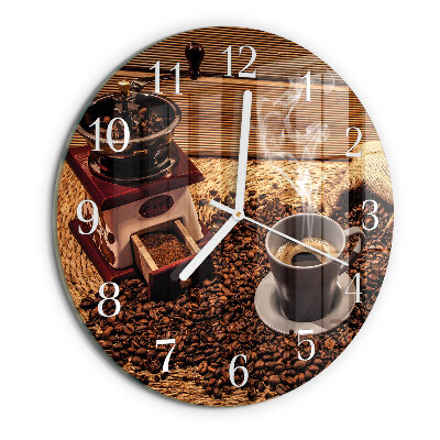 Horloge ronde Café en grains