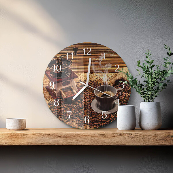 Horloge ronde Café en grains