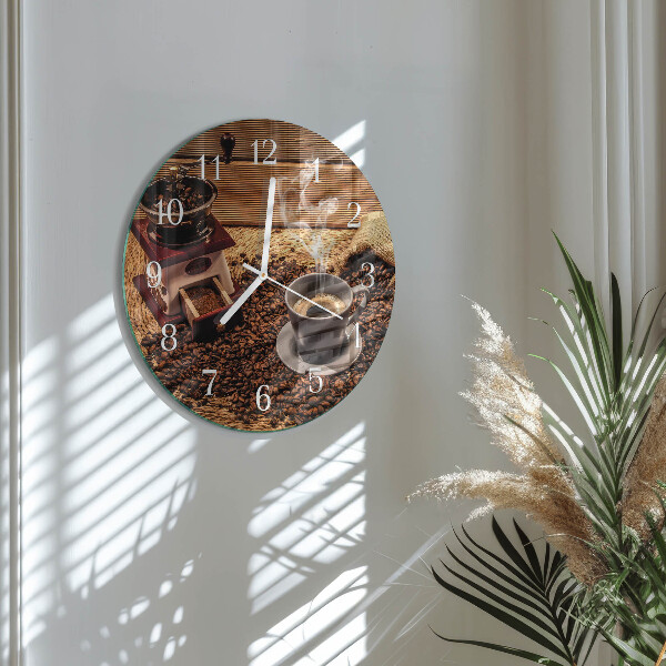 Horloge ronde Café en grains