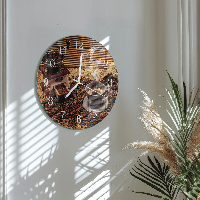 Horloge ronde Café en grains