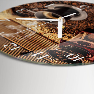 Horloge ronde Café en grains