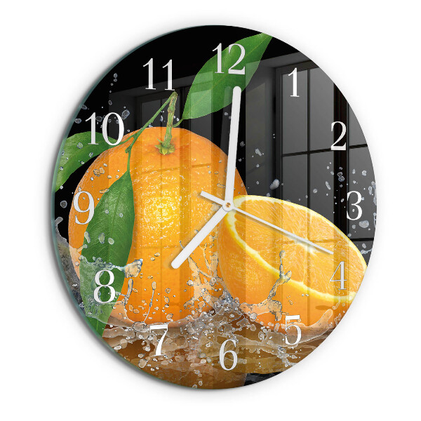 Horloge ronde Oranges