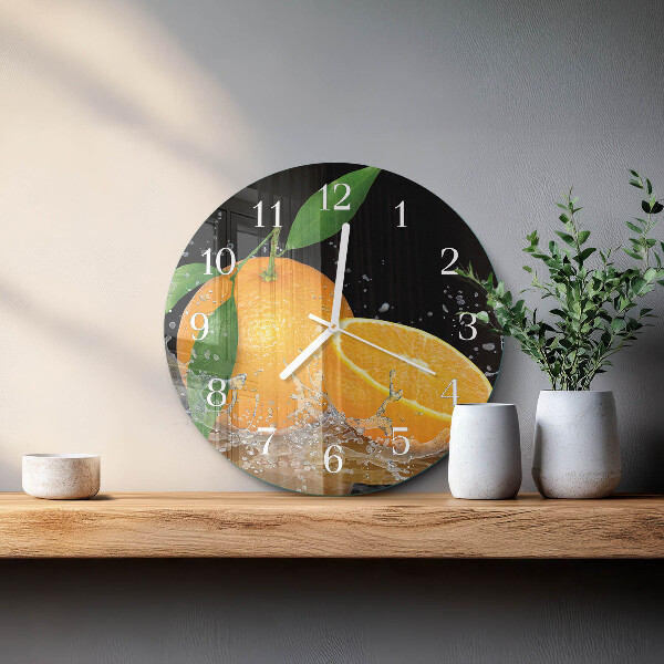 Horloge ronde Oranges