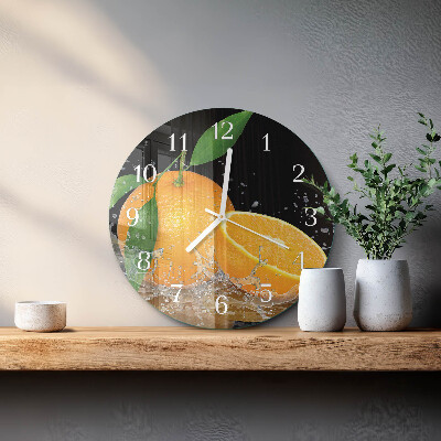 Horloge ronde Oranges