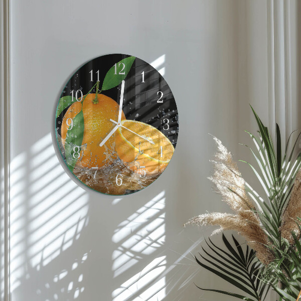 Horloge ronde Oranges