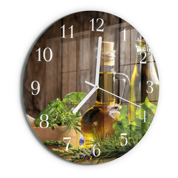 Horloge ronde Huile
