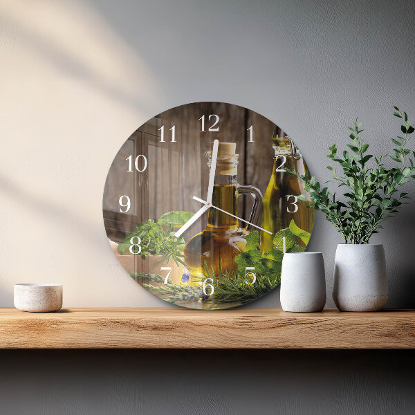 Horloge ronde Huile