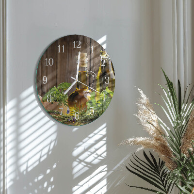 Horloge ronde Huile