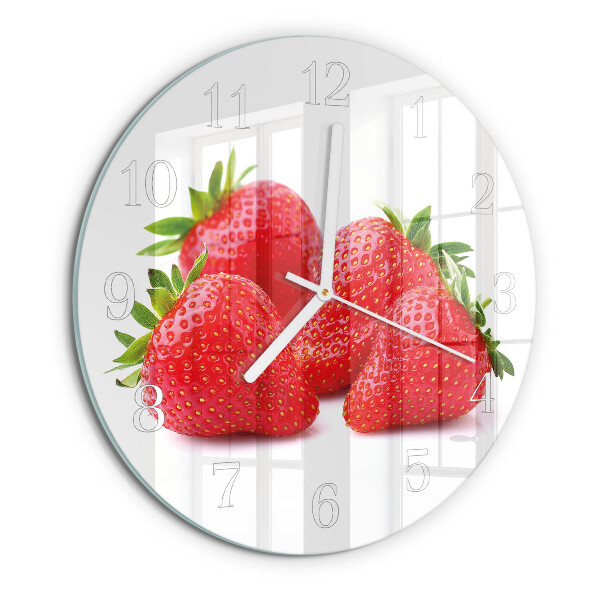 Horloge ronde Fraises