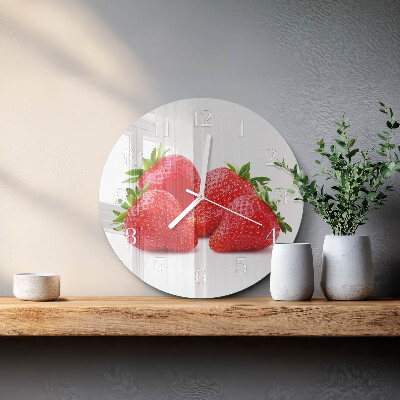 Horloge ronde Fraises