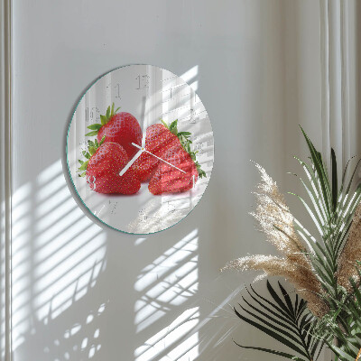 Horloge ronde Fraises
