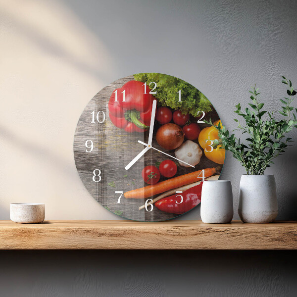 Horloge ronde Légumes