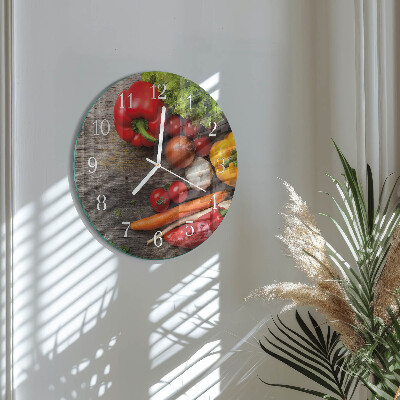 Horloge ronde Légumes