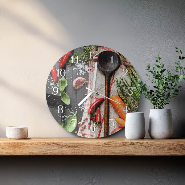 Horloge ronde Épices