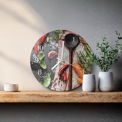 Horloge ronde Épices
