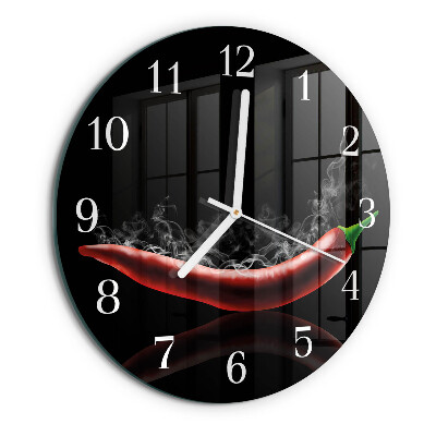 Horloge ronde piments