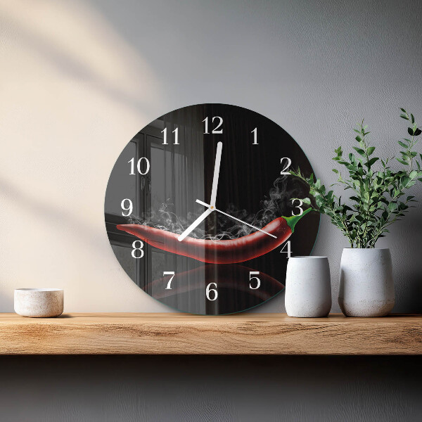 Horloge ronde piments