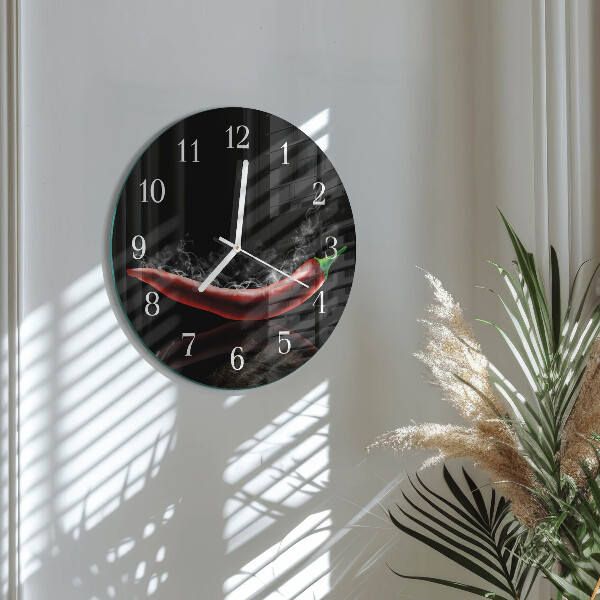Horloge ronde piments