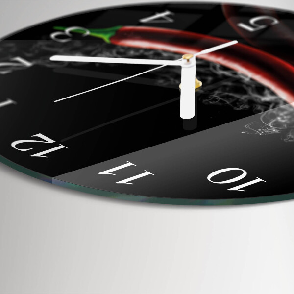 Horloge ronde piments