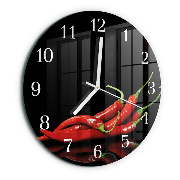 Horloge ronde piments