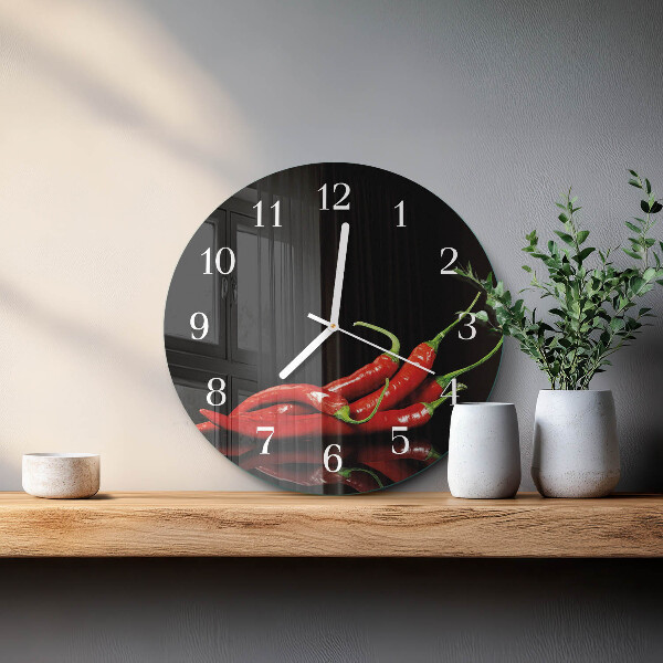 Horloge ronde piments