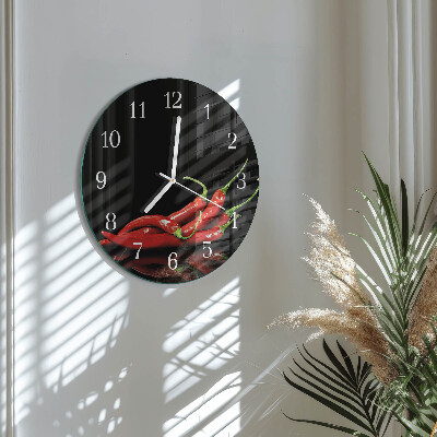 Horloge ronde piments