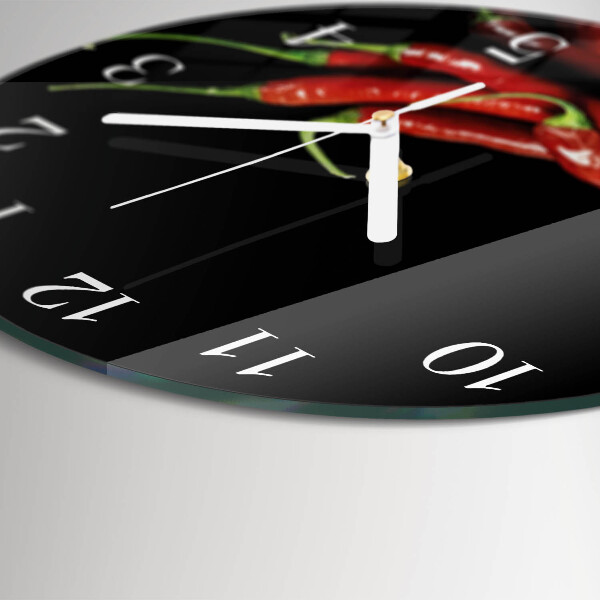 Horloge ronde piments