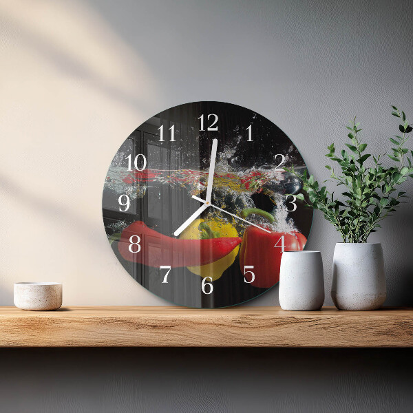 Horloge ronde Poivre