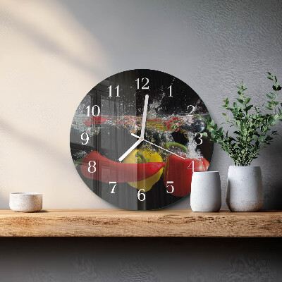 Horloge ronde Poivre